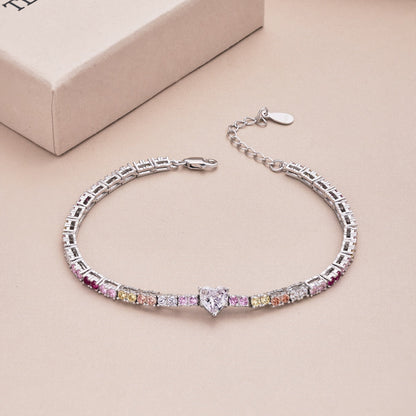 [Solara Jewelry]Delicate Romantic Heart Shape Lover Bracelet