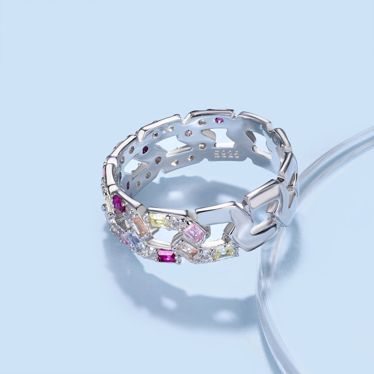[Solara Jewelry]Sparkling Vibrant Emerald Cut Daily Ring