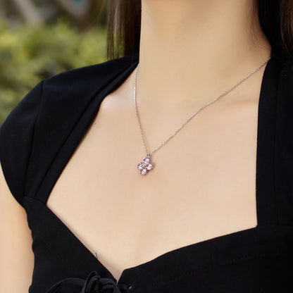 [Solara Jewelry]Four-Leaf Clover And Eight-Pointed Star Necklace