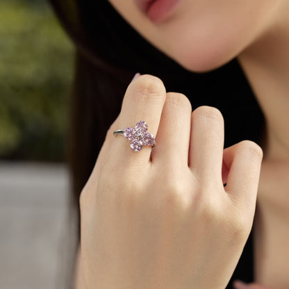 [Solara Jewelry]Four-Leaf Clover Eight-Pointed Star Ring