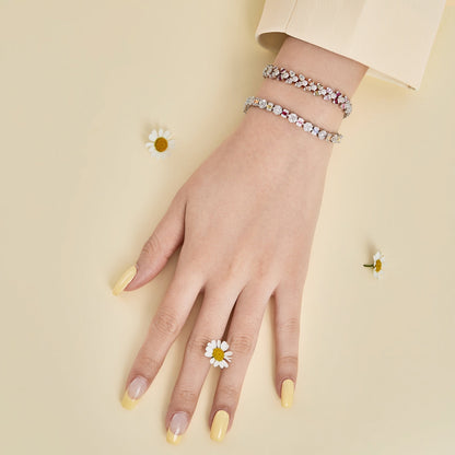 [Solara Jewelry]Dainty Exquisite Flower Shape Daily Bracelet