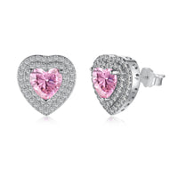 [Solara Jewelry]Dazzling Heart Shape Lover Earrings