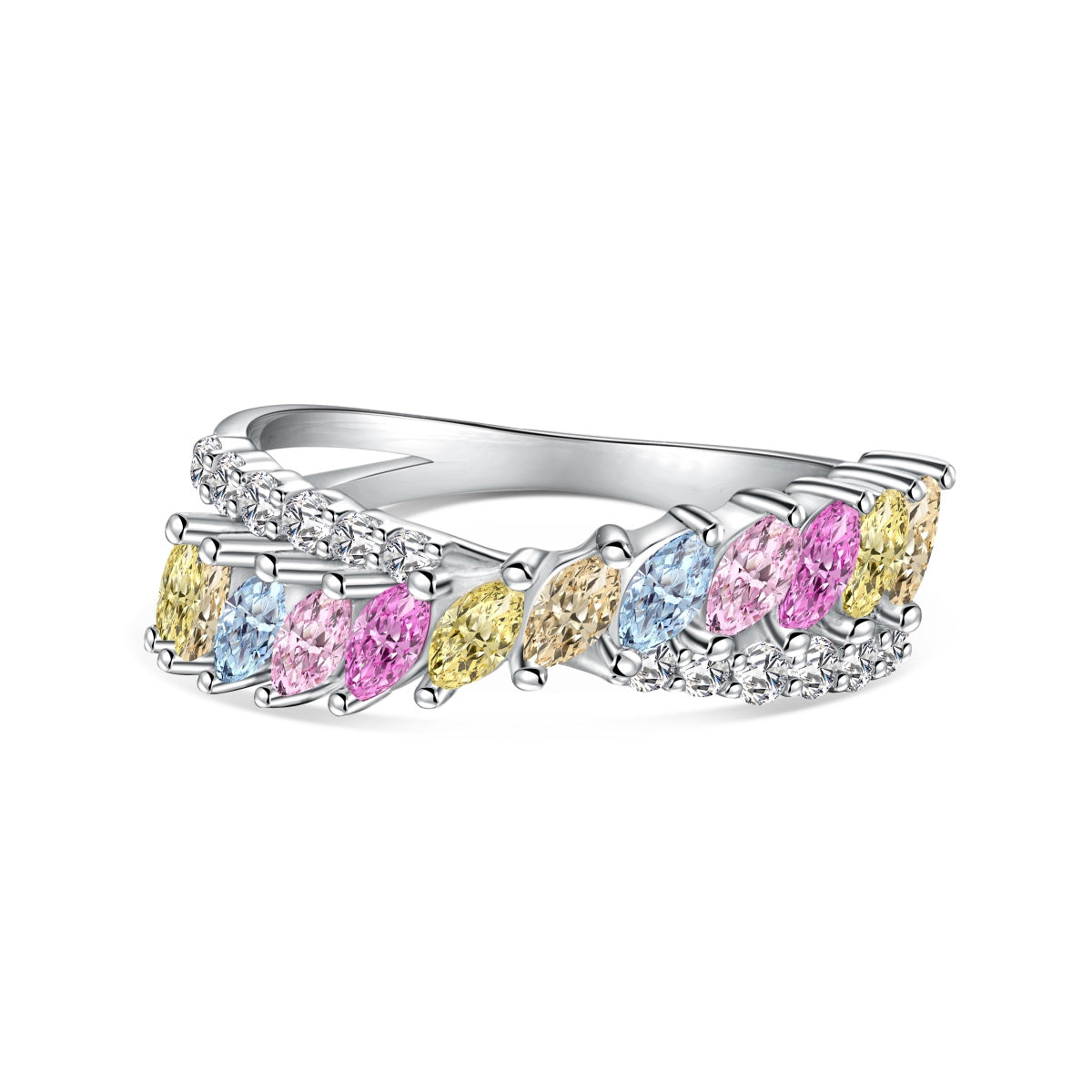 [Solara Jewelry]Unique Colorful Marquise Cut Daily Ring