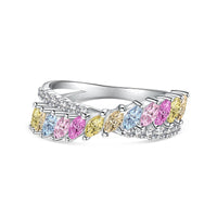 [Solara Jewelry]Einzigartiger bunter Marquiseschliff-Tagesring
