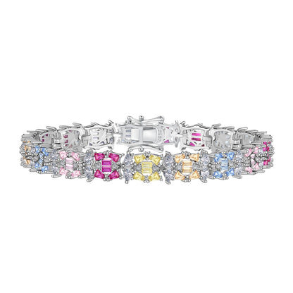 [Solara Jewelry]Delicate Colorful Multi Cut Party Bracelet