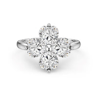 [Solara Jewelry]Heart-shaped Four-Leaf Clover Ball Ring
