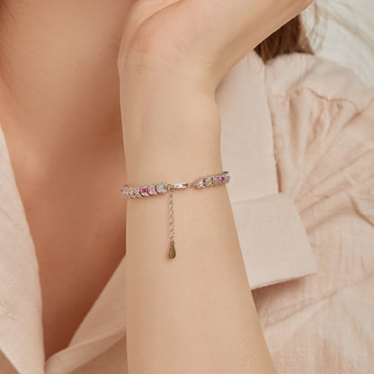 [Solara Jewelry]Delicate Colorful Multi Cut Daily Bracelet
