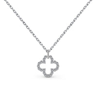 Solara Schmuck: Vierblättriges Kleeblatt Hohles Design Exquisite Halskette