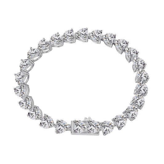 [Solara Jewelry]0.75 Carat Elegant Romantic Heart Shape Lover Bracelet