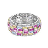 [Solara Jewelry]Strahlender Farbenfroher Radiant-Cut-Alltagsring