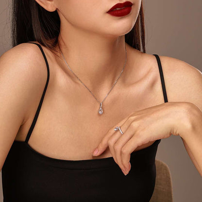 [Solara Jewelry]Delicate Water Drop Shape Fashion Necklace