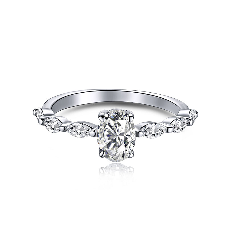 [Solara Jewelry]0.75 Carat Luxurious Vibrant Elongated Cushion Cut Daily Ring