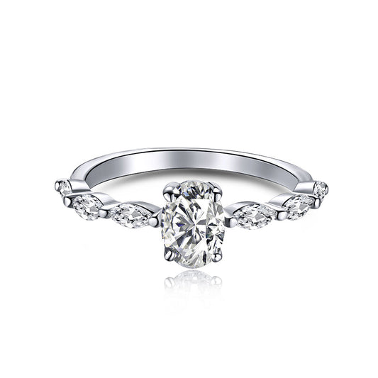 [Solara Jewelry]0.75 Carat Luxurious Vibrant Elongated Cushion Cut Daily Ring