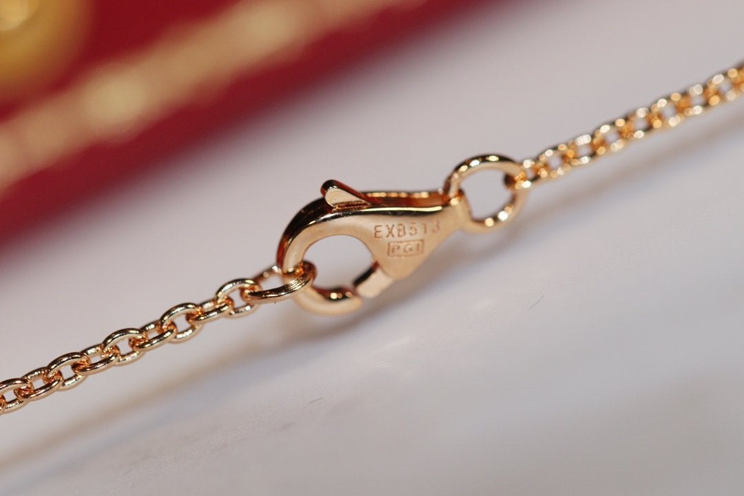 [Solara Jewelry]LOVE NECKLACE PINK GOLD AND SILVER