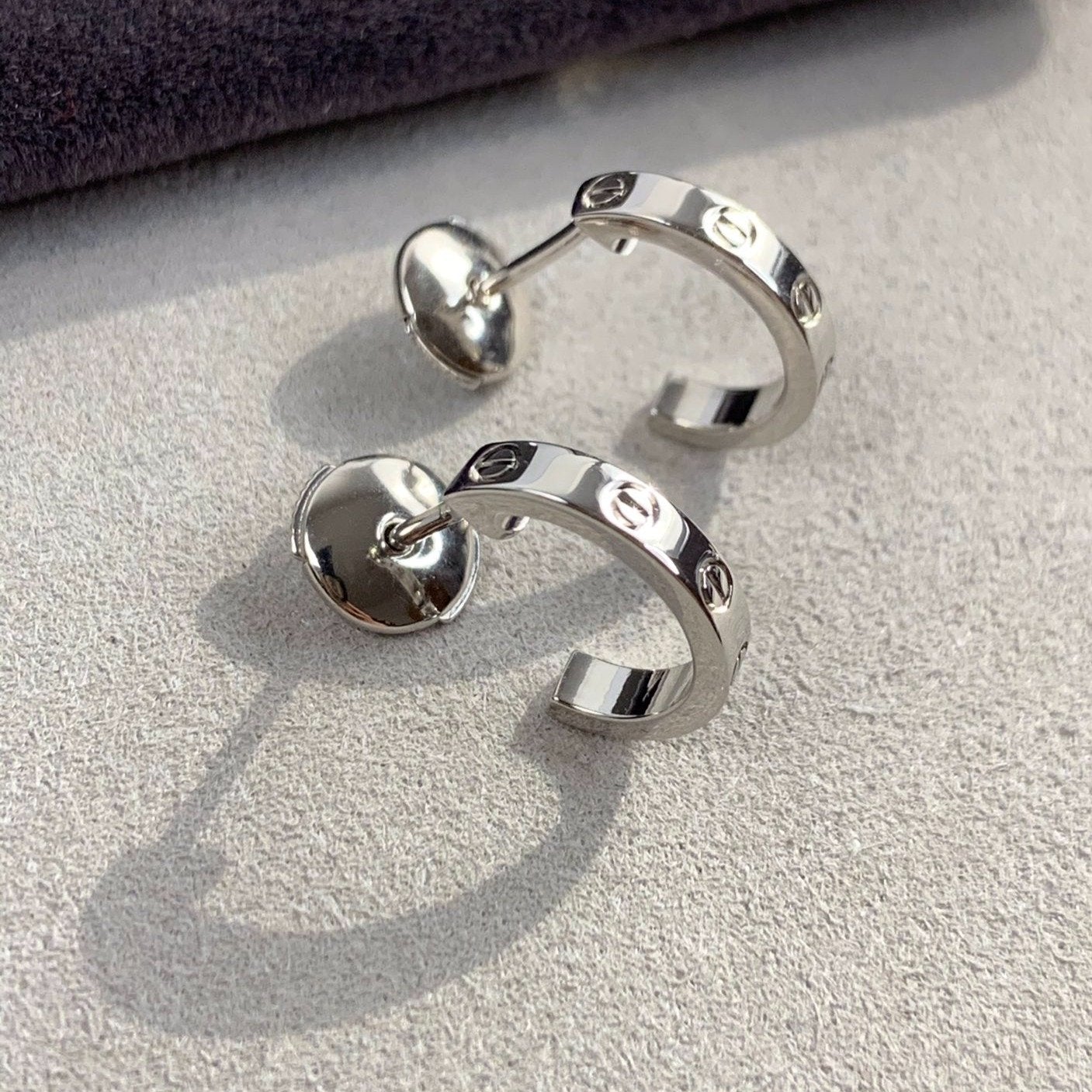 [Solara Jewelry]LOVE EARRINGS 2.65MM SILVER