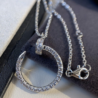 [Solara Jewelry]JUSTE NECKLACE SILVER DIAMONDS