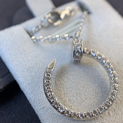 [Solara Jewelry]JUSTE NECKLACE SILVER DIAMONDS