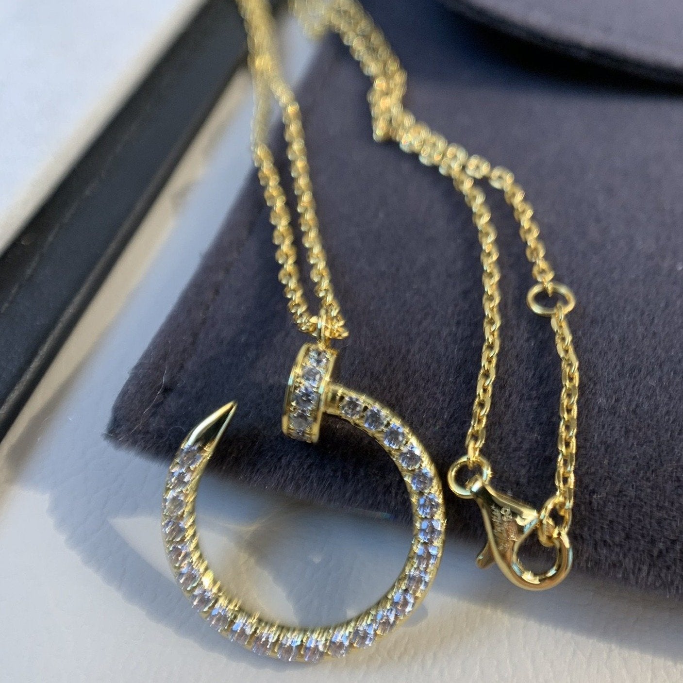[Solara Jewelry]JUSTE NECKLACE GOLD DIAMONDS