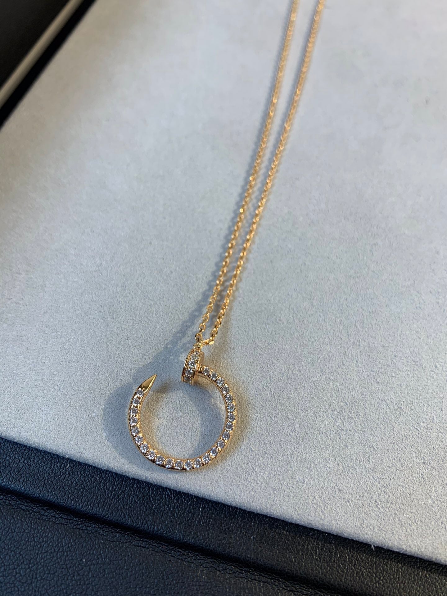 [Solara Jewelry]JUSTE NECKLACE PINK GOLD DIAMONDS