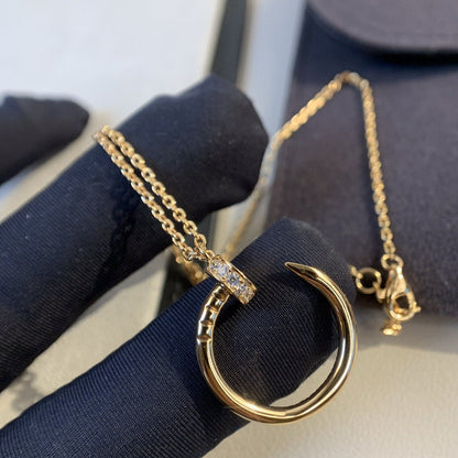 [Solara Jewelry]JUSTE NECKLACE PINK GOLD DIAMONDS