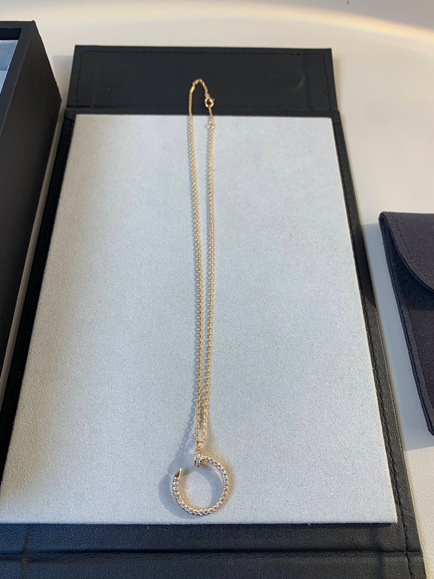 [Solara Jewelry]JUSTE NECKLACE PINK GOLD DIAMONDS