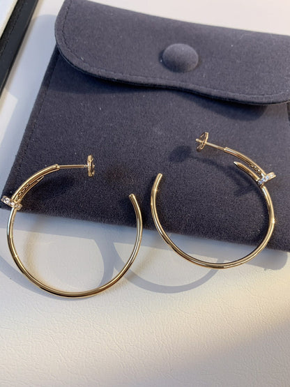 [Solara Jewelry]JUSTE EARRINGS GOLD DIAMONDS 1.8MM