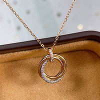 [Solara Jewelry]HALSKETTE TRINITY SILBER GOLD ROSÉGOLD DIAMANTEN