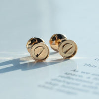 [Solara Jewelry]LOVE EARRINGS PINK GOLD 10MM