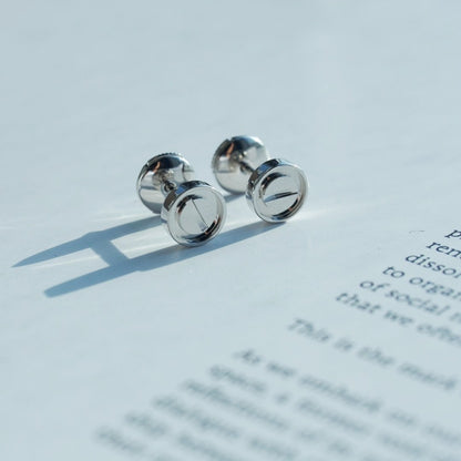 [Solara Jewelry]LOVE EARRINGS SILVER 10MM