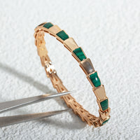 [Solara Jewelry]SERPENTI BRACELET PINK GOLD MALACHITE