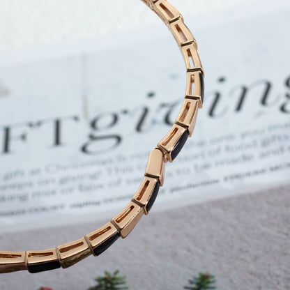 [Solara Jewelry]SERPENTI BRACELET PINK GOLD ONYX