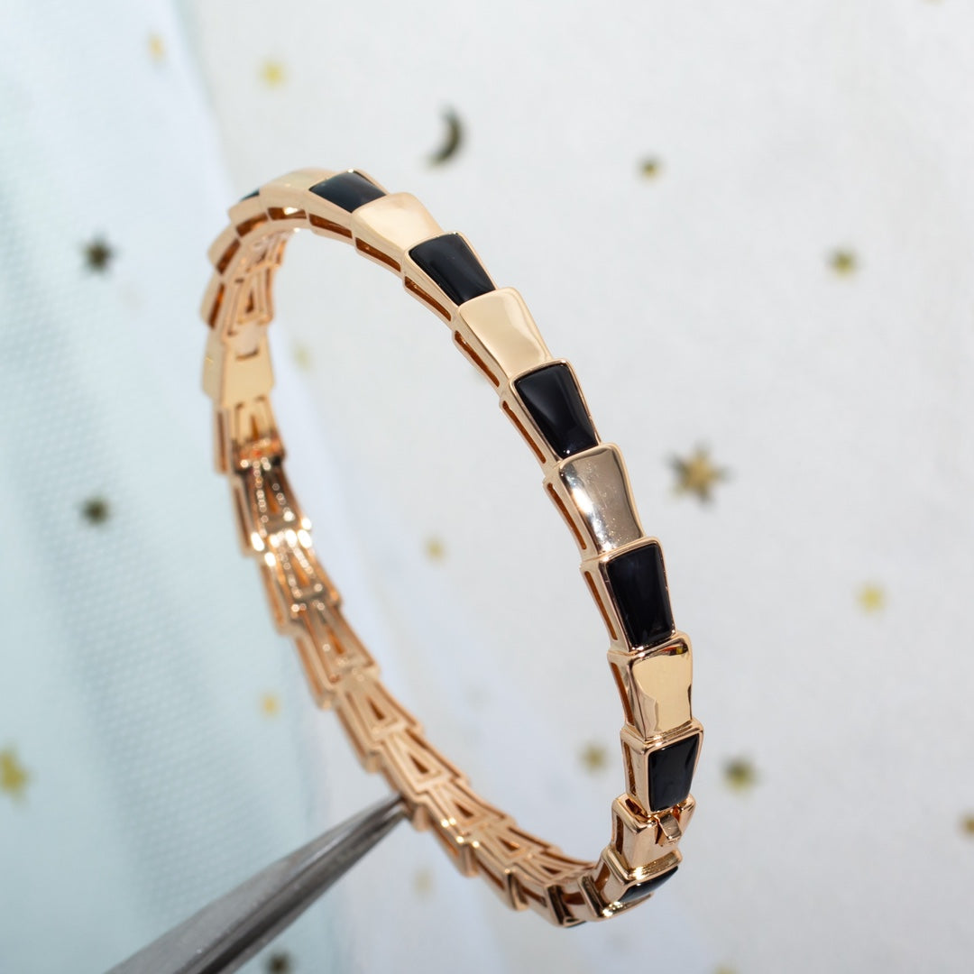 [Solara Jewelry]SERPENTI BRACELET PINK GOLD ONYX