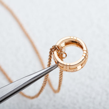 [Solara Jewelry]PARENTESI NECKLACE PINK GOLD