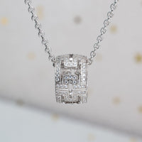 [Solara Jewelry]PARENTESI NECKLACE SILVER DIAMOND