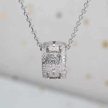 [Solara Jewelry]PARENTESI NECKLACE SILVER DIAMOND