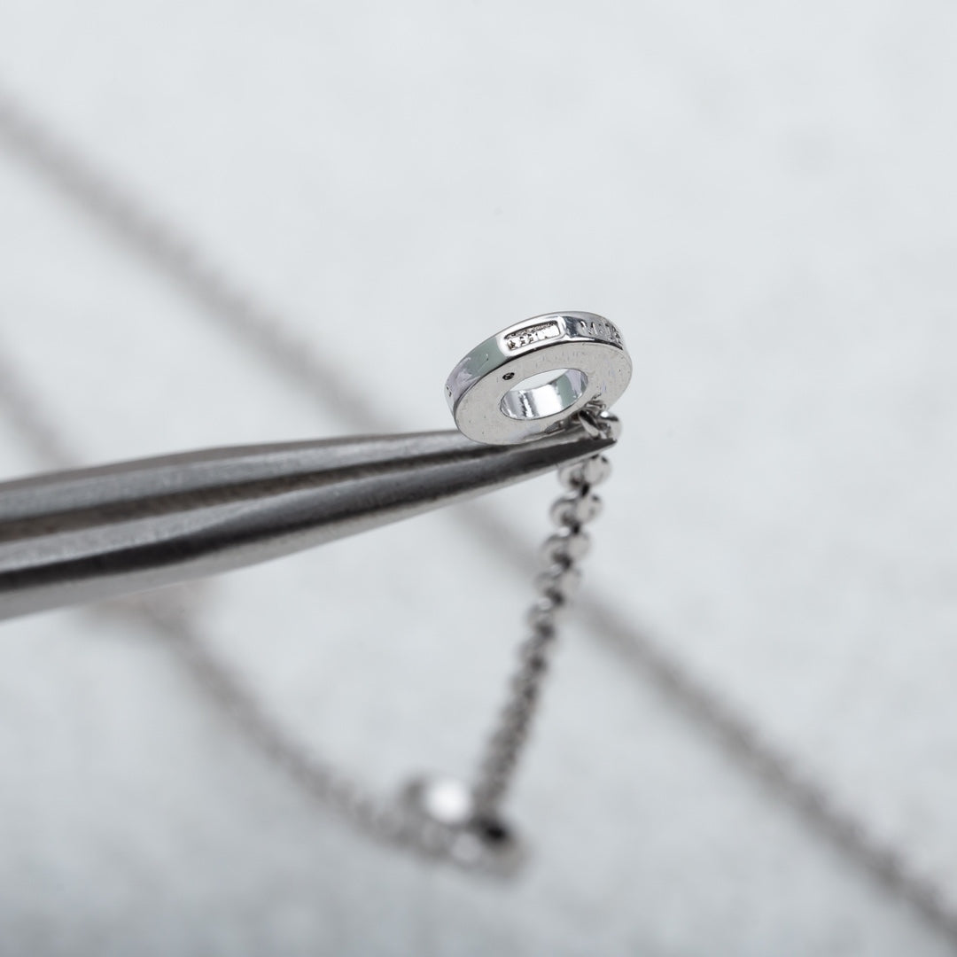 [Solara Jewelry]PARENTESI NECKLACE SILVER DIAMOND