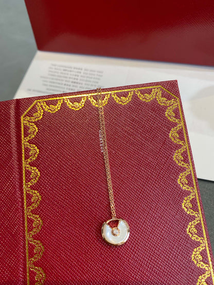 [Solara Jewelry]AMULETTE ROSE GOLD MOP NECKLACE