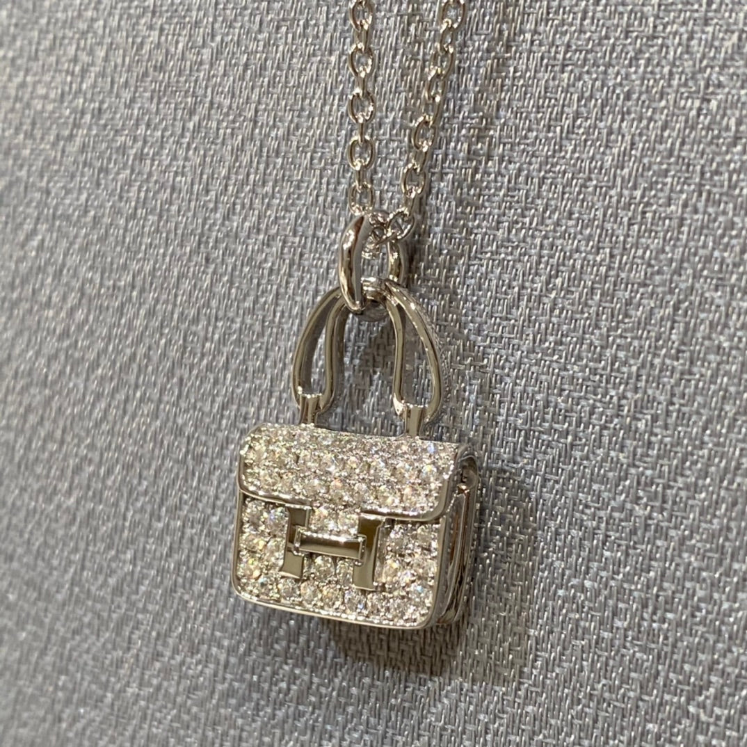 [Solara Jewelry]CONSTANCE PEDANT DIAMOND NECKLACE
