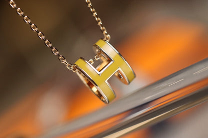 [Solara Jewelry]POP H PEDANT PINK GOLD