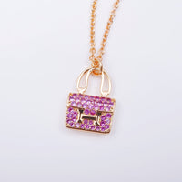 [Solara Jewelry]CONSTANCE PEDANT PURPLE DIAMOND NECKLACE