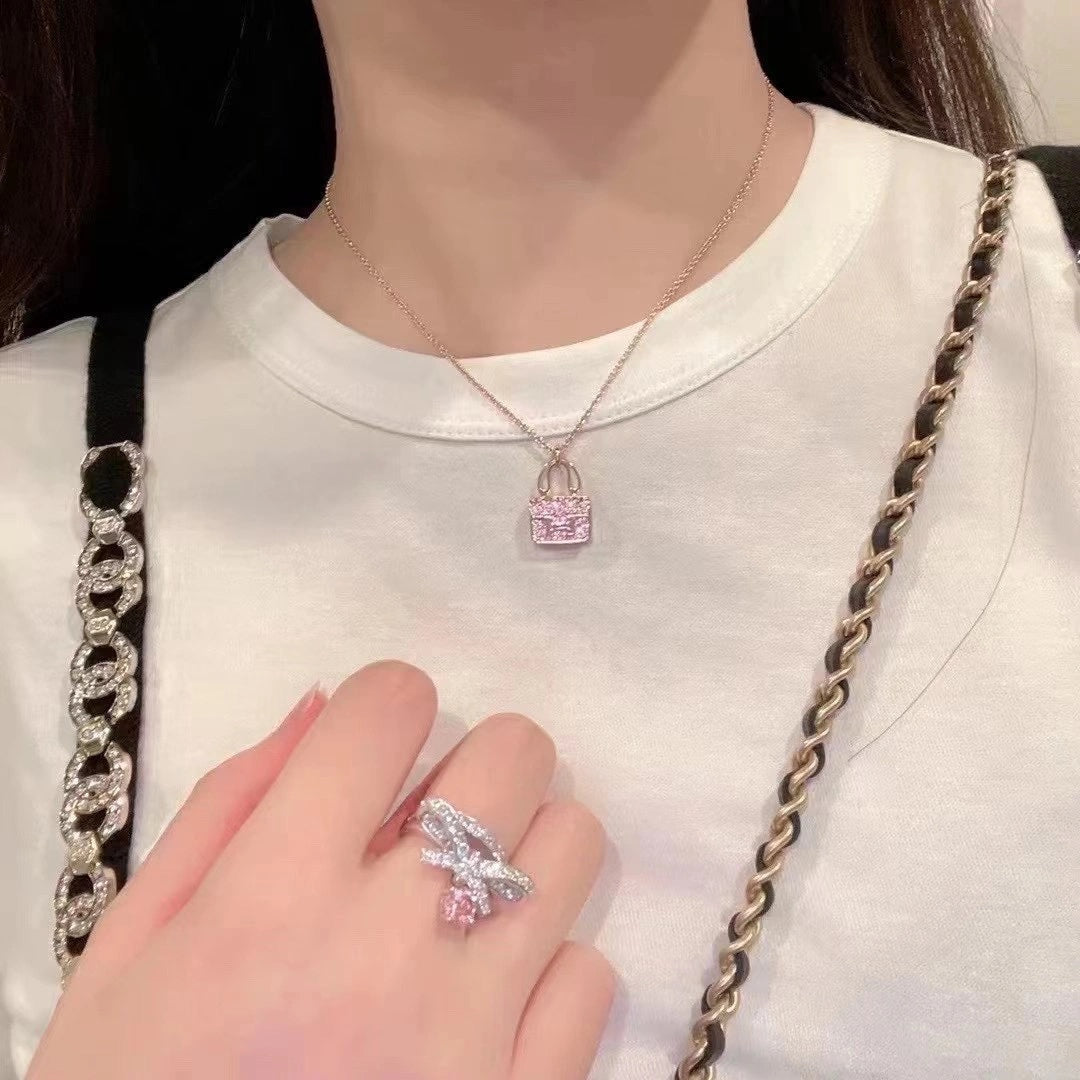 [Solara Jewelry]CONSTANCE PEDANT PURPLE DIAMOND NECKLACE
