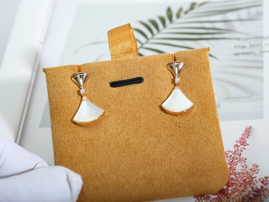 [Solara Jewelry]DREAM MOP PINK GOLD EARRINGS