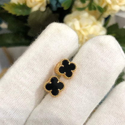 [Solara Jewelry]CLOVER MINI GOLD EARRINGS