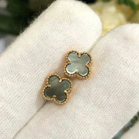 [Solara Jewelry]CLOVER MINI 9.5MM GRAU MOP OHRRINGE
