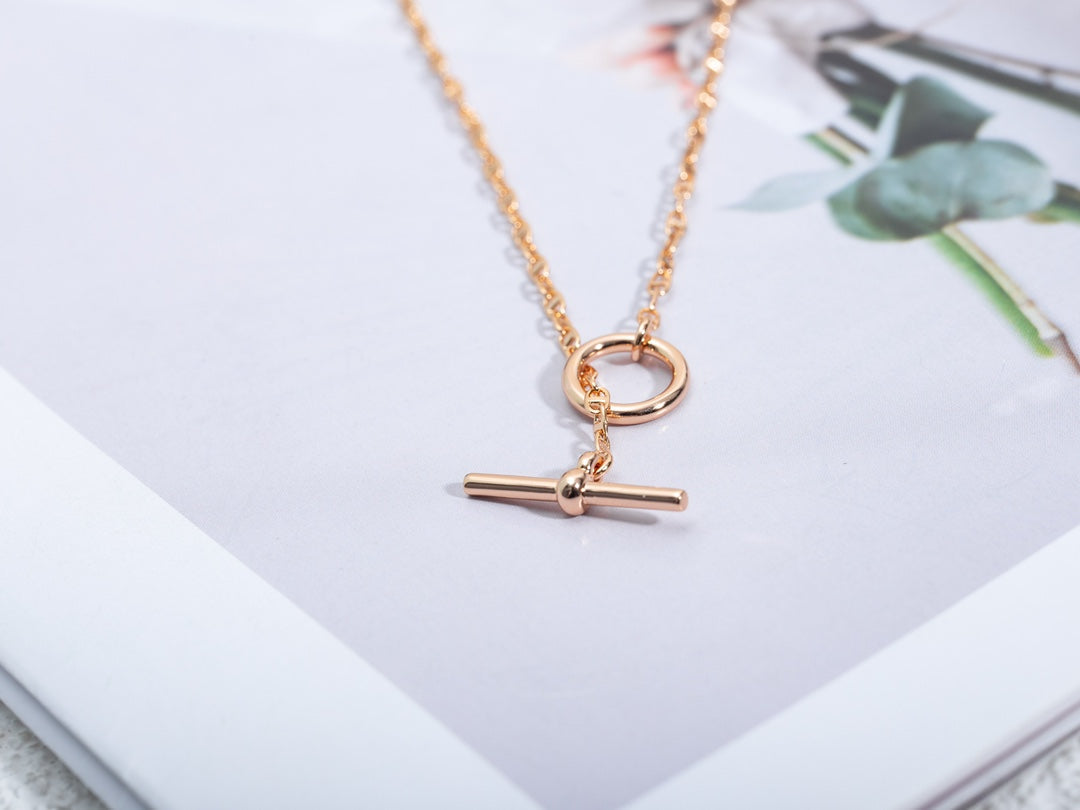 [Solara Jewelry]ECHAPPEE NECKLACE PINK GOLD