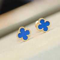 [Solara Jewelry]CLOVER MINI 9.5MM TURQUOISE EARRINGS