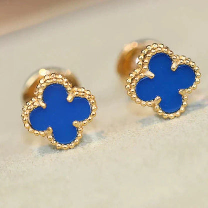 [Solara Jewelry]CLOVER MINI 9.5MM TURQUOISE EARRINGS