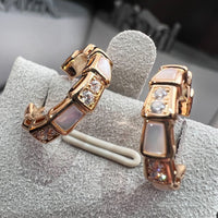 [Solara Jewelry]SERPENTI MOP PINK GOLD EARRINGS
