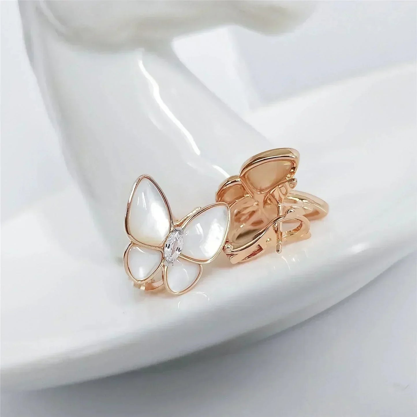 [Solara Jewelry]BUTTERFLY MOP DIAMOND EARRINGS