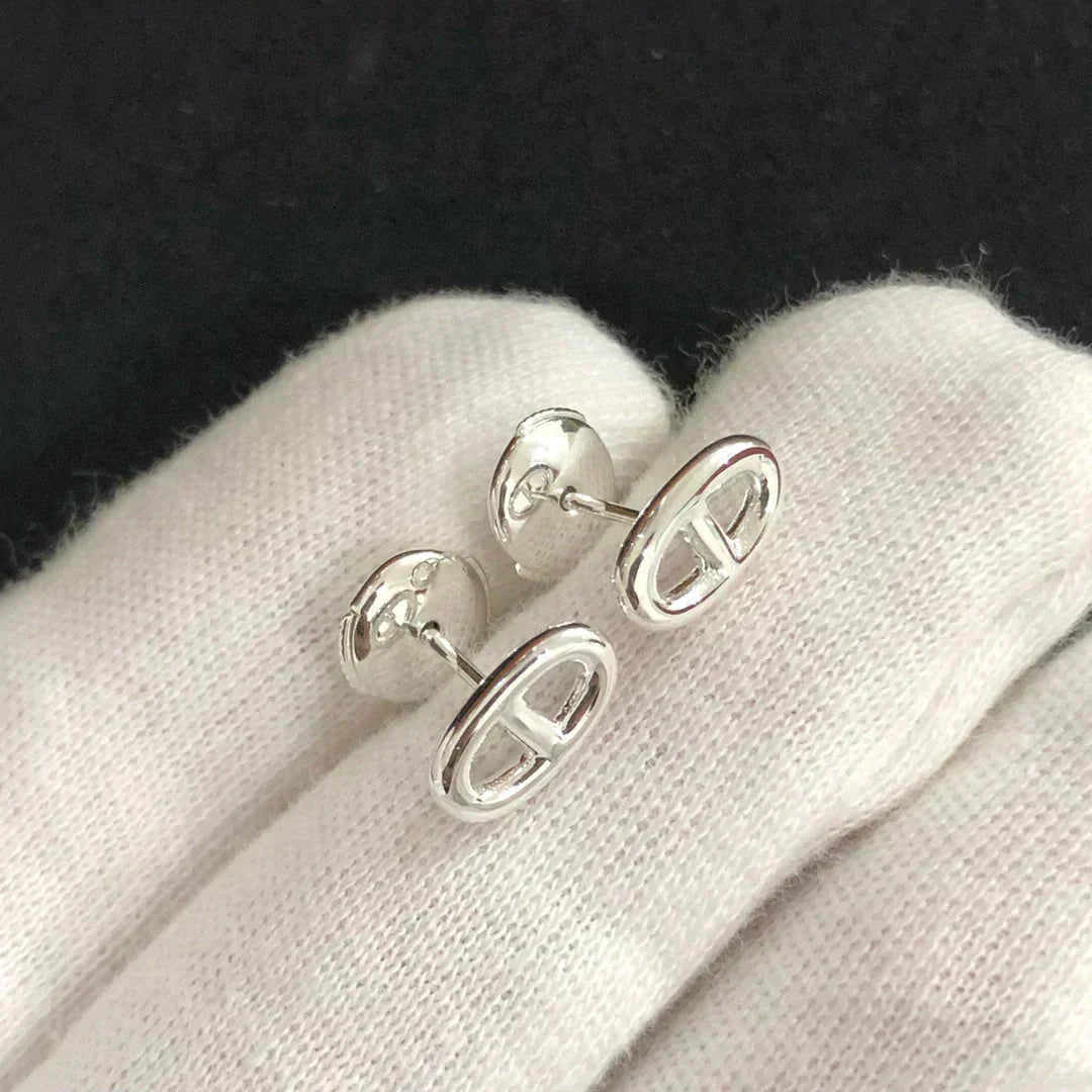 [Solara Jewelry]CHAINE SMALL EARRINGS GOLD AND SILVER